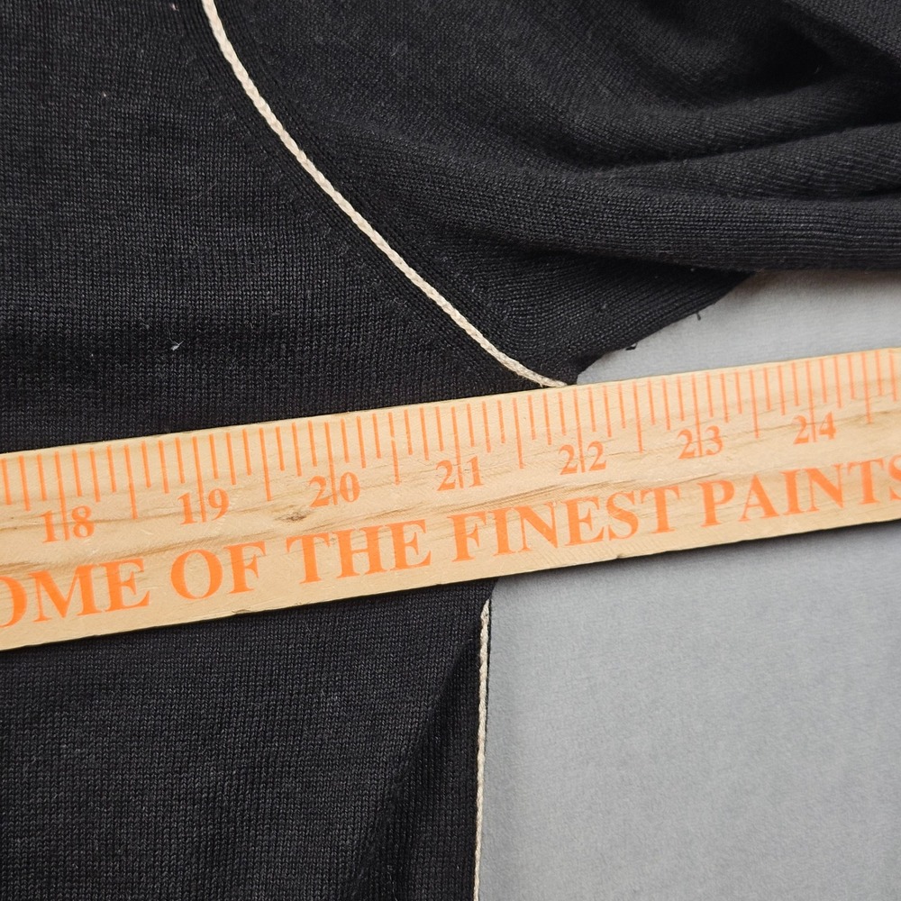 Peter Millar Quarter Zip Sweater Mens Large Black Silk Cotton Cashmere Blend - Picture 6 of 10
